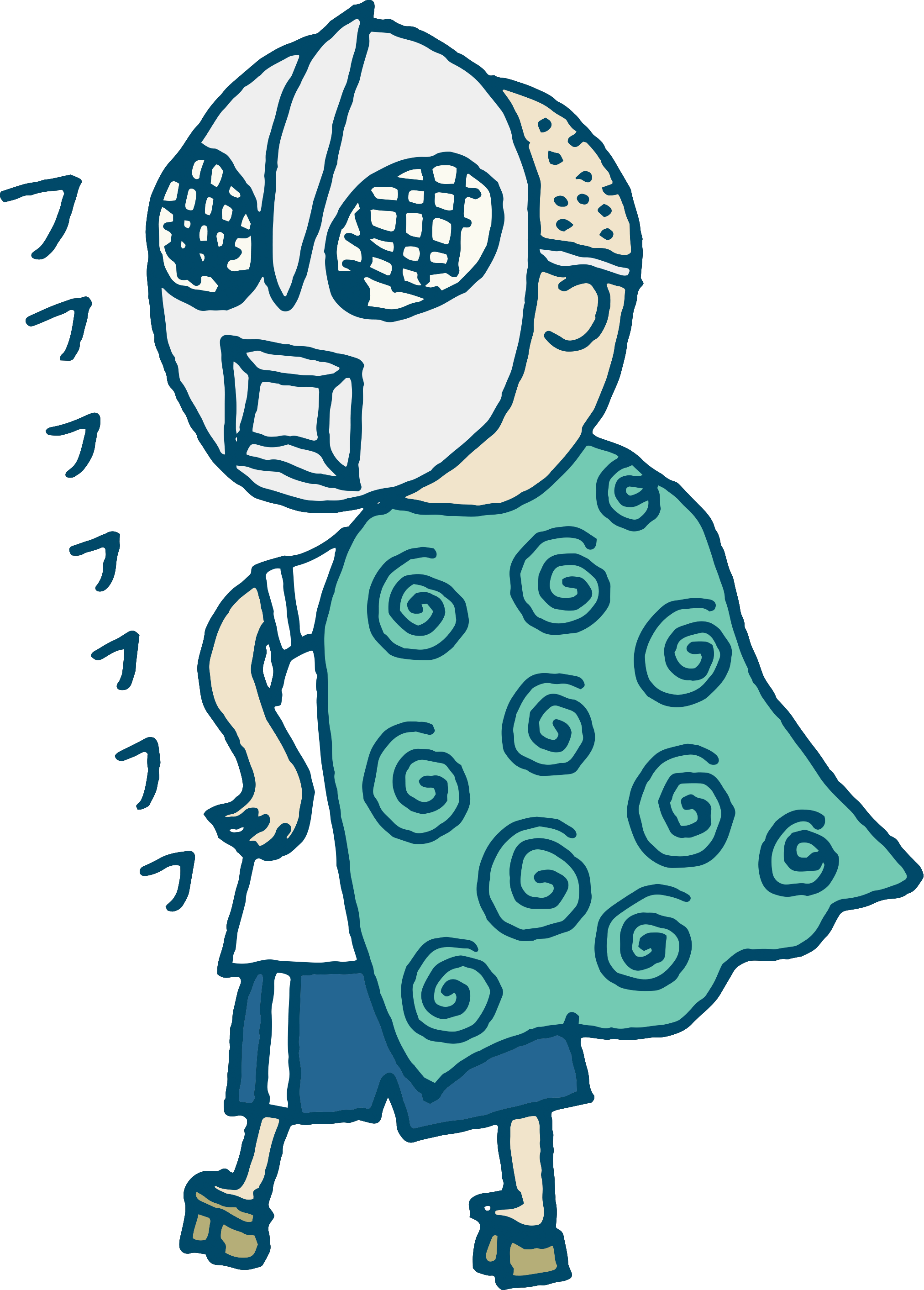 APPKEYのキャラクター — 渦巻き模様のマントを纏った謎のヒーロー