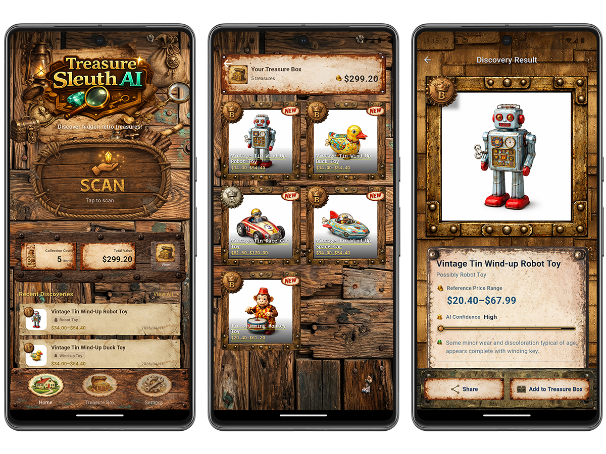 Treasure Sleuth app screen